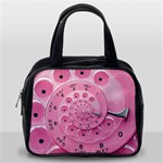 Retro Vintage Pink Rotary Dial Spiral Droste Classic Handbag (One Side)