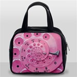 Retro Vintage Pink Rotary Dial Spiral Droste Classic Handbag (Two Sides)