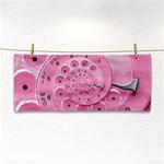 Retro Vintage Pink Rotary Dial Spiral Droste Hand Towel