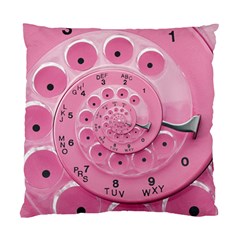 Retro Vintage Pink Rotary Dial Spiral Droste Standard Cushion Case (Two Sides) from ArtsNow.com Front