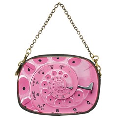 Retro Vintage Pink Rotary Dial Spiral Droste Chain Purse (Two Sides) from ArtsNow.com Back