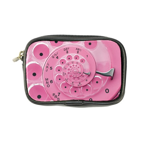 Retro Vintage Pink Rotary Dial Spiral Droste Coin Purse from ArtsNow.com Front