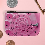 Retro Vintage Pink Rotary Dial Spiral Droste Mini Coin Purse