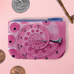 Retro Vintage Pink Rotary Dial Spiral Droste Mini Coin Purse from ArtsNow.com Back