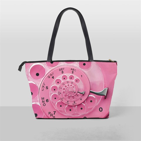 Retro Vintage Pink Rotary Dial Spiral Droste Classic Shoulder Handbag from ArtsNow.com Back