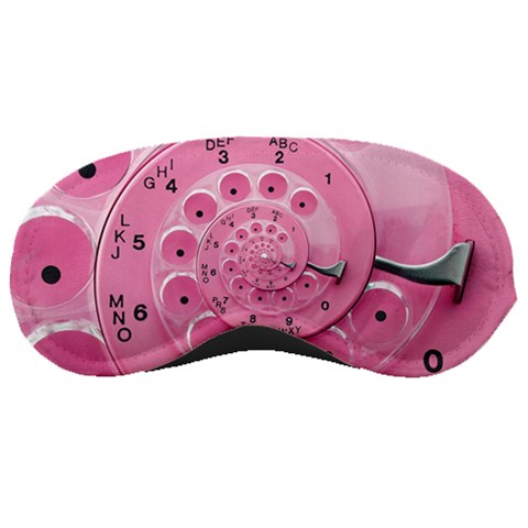 Retro Vintage Pink Rotary Dial Spiral Droste Sleeping Mask from ArtsNow.com Front