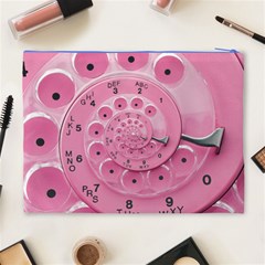 Retro Vintage Pink Rotary Dial Spiral Droste Cosmetic Bag (XL) from ArtsNow.com Back