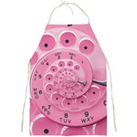 Retro Vintage Pink Rotary Dial Spiral Droste Full Print Apron