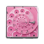 Retro Vintage Pink Rotary Dial Spiral Droste Memory Card Reader (Square)