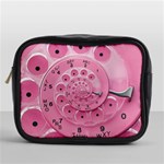 Retro Vintage Pink Rotary Dial Spiral Droste Mini Toiletries Bag (One Side)