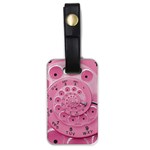 Retro Vintage Pink Rotary Dial Spiral Droste Luggage Tag (one side)