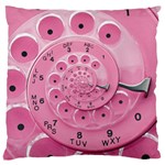 Retro Vintage Pink Rotary Dial Spiral Droste Large Cushion Case (Two Sides)