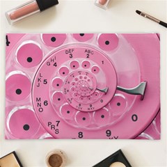 Retro Vintage Pink Rotary Dial Spiral Droste Cosmetic Bag (XXL) from ArtsNow.com Back