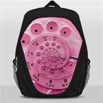 Retro Vintage Pink Rotary Dial Spiral Droste Backpack Bag