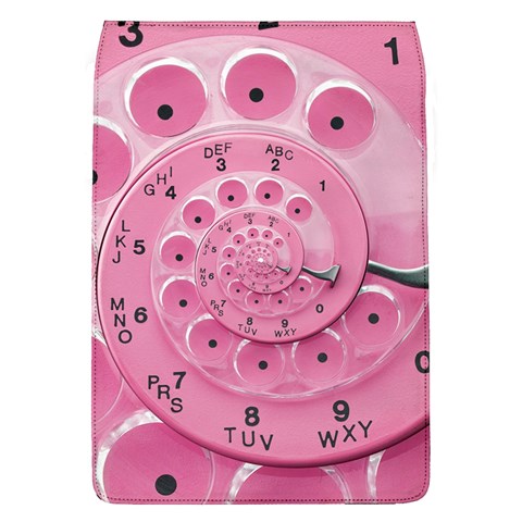 Retro Vintage Pink Rotary Dial Spiral Droste Removable Flap Cover (L) from ArtsNow.com Front