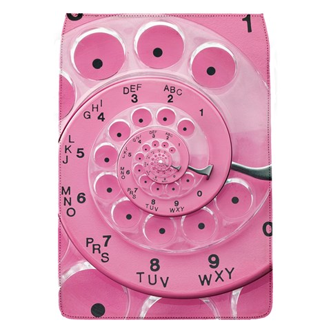 Retro Vintage Pink Rotary Dial Spiral Droste Removable Flap Cover (S) from ArtsNow.com Front