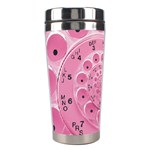 Retro Vintage Pink Rotary Dial Spiral Droste Stainless Steel Travel Tumbler