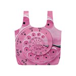 Retro Vintage Pink Rotary Dial Spiral Droste Full Print Recycle Bag (S)