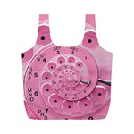 Retro Vintage Pink Rotary Dial Spiral Droste Full Print Recycle Bag (M)