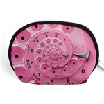 Retro Vintage Pink Rotary Dial Spiral Droste Accessory Pouch (Medium)