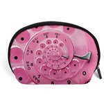 Retro Vintage Pink Rotary Dial Spiral Droste Accessory Pouch (Large)