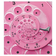 Retro Vintage Pink Rotary Dial Spiral Droste Drawstring Pouch (Large) from ArtsNow.com Back