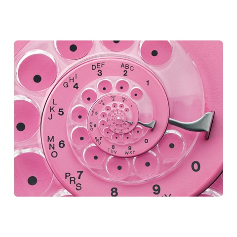 Retro Vintage Pink Rotary Dial Spiral Droste Double Sided Flano Blanket (Mini) from ArtsNow.com 35 x27  Blanket Front