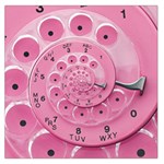 Retro Vintage Pink Rotary Dial Spiral Droste Large Satin Scarf (Square)