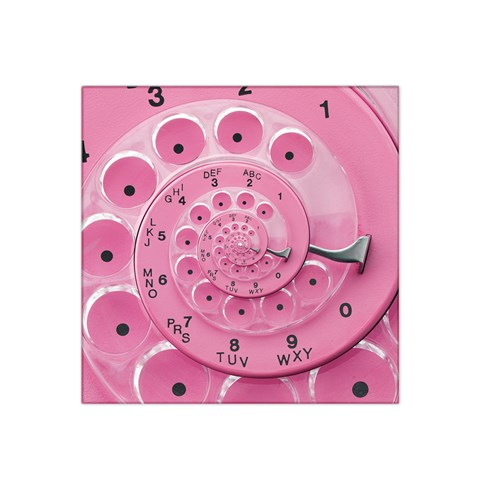 Retro Vintage Pink Rotary Dial Spiral Droste Satin Bandana Scarf from ArtsNow.com Front