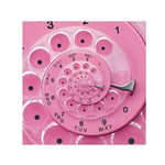 Retro Vintage Pink Rotary Dial Spiral Droste Small Satin Scarf (Square)