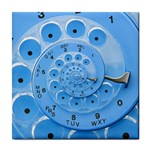 Retro Vintage Blue Rotary Dial Spiral Droste Tile Coaster