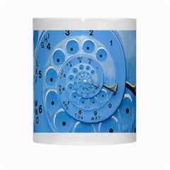 Retro Vintage Blue Rotary Dial Spiral Droste White Mug from ArtsNow.com Center