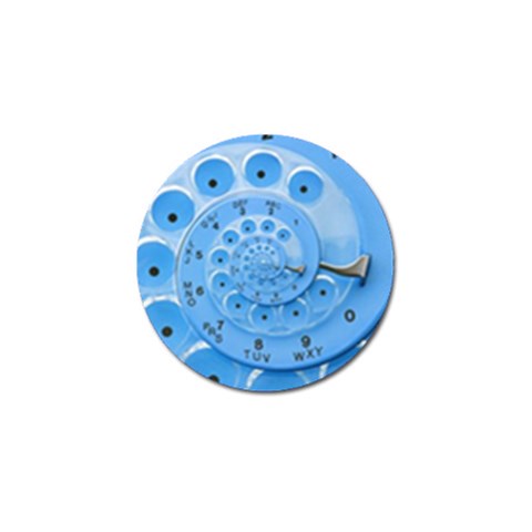 Retro Vintage Blue Rotary Dial Spiral Droste Golf Ball Marker (4 pack) from ArtsNow.com Front