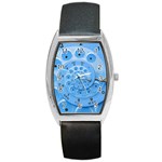 Retro Vintage Blue Rotary Dial Spiral Droste Barrel Style Metal Watch