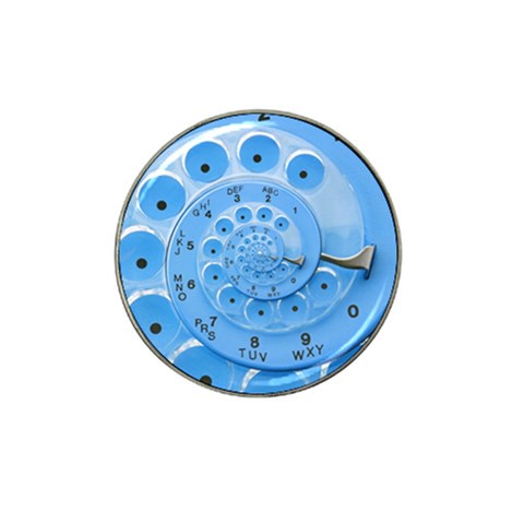 Retro Vintage Blue Rotary Dial Spiral Droste Hat Clip Ball Marker (4 pack) from ArtsNow.com Front