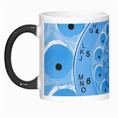 Retro Vintage Blue Rotary Dial Spiral Droste Morph Mug from ArtsNow.com Left