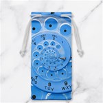 Retro Vintage Blue Rotary Dial Spiral Droste Jewelry Bag