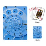 Retro Vintage Blue Rotary Dial Spiral Droste Playing Cards Single Design