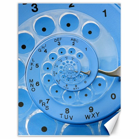 Retro Vintage Blue Rotary Dial Spiral Droste Canvas 12  x 16  from ArtsNow.com 11.86 x15.41  Canvas - 1