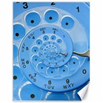 Retro Vintage Blue Rotary Dial Spiral Droste Canvas 12  x 16 