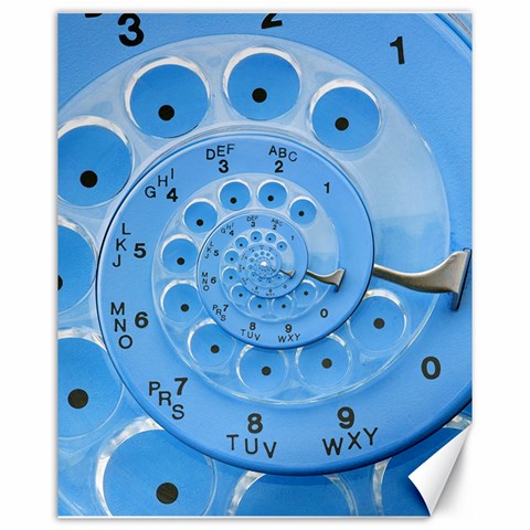 Retro Vintage Blue Rotary Dial Spiral Droste Canvas 16  x 20  from ArtsNow.com 15.75 x19.29  Canvas - 1