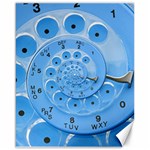 Retro Vintage Blue Rotary Dial Spiral Droste Canvas 16  x 20 