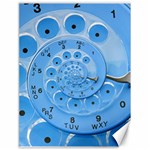 Retro Vintage Blue Rotary Dial Spiral Droste Canvas 18  x 24 