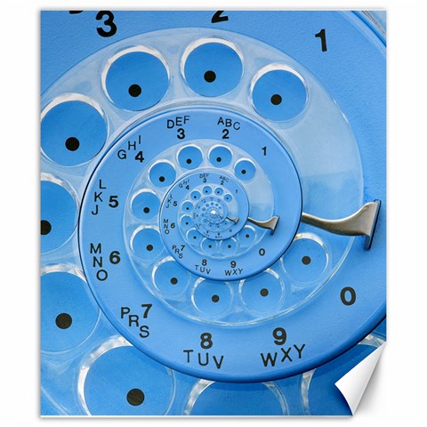 Retro Vintage Blue Rotary Dial Spiral Droste Canvas 20  x 24  from ArtsNow.com 19.57 x23.15  Canvas - 1