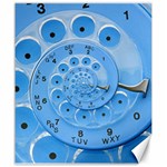 Retro Vintage Blue Rotary Dial Spiral Droste Canvas 20  x 24 