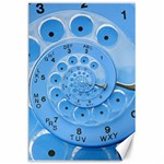 Retro Vintage Blue Rotary Dial Spiral Droste Canvas 24  x 36 