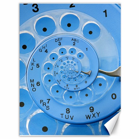 Retro Vintage Blue Rotary Dial Spiral Droste Canvas 36  x 48  from ArtsNow.com 35.26 x46.15  Canvas - 1