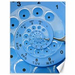 Retro Vintage Blue Rotary Dial Spiral Droste Canvas 36  x 48 