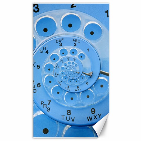 Retro Vintage Blue Rotary Dial Spiral Droste Canvas 40  x 72  from ArtsNow.com 39.28 x69.23  Canvas - 1