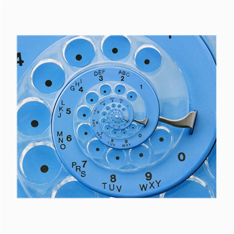 Retro Vintage Blue Rotary Dial Spiral Droste Small Glasses Cloth (2 Sides) from ArtsNow.com Front